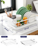 CARLA HOME Dish Drying Rack for Kitchen Counter with Removable Drip Tray, Utensil Holder and Cutlery Organizer-2050057500199358465