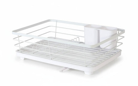 CARLA HOME Dish Drying Rack for Kitchen Counter with Removable Drip Tray, Utensil Holder and Cutlery Organizer-2050057500199358473