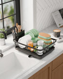 CARLA HOME Dish Drying Rack for Kitchen Counter with Removable Drip Tray, Utensil Holder and Cutlery Organizer-2050057500362936323