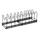 CARLA HOME Expandable Pot and Pan Organizer Rack for Cabinet with 10 Adjustable Dividers, Lid & Cookware Holder for Kitchen Pantry or Countertop Storage-2050057500530708487