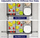 CARLA HOME Expandable Dish Drying Rack with Drainage Spout, Utensil Holder & Drainboardfor Kitchen Countertop Organizer (1 tier)-2050057501034024965