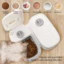 CARLA HOME 2 Meal Automatic Pet Feeder with Timer for Cat & Dog Wet & Dry Food (Dual Bowl 700ML)-2050057507338063877