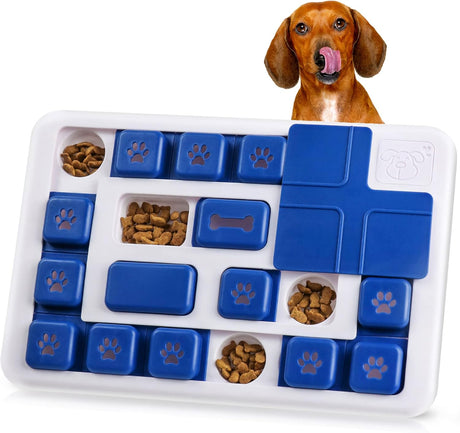 CARLA HOME Interactive Dog Puzzle Toy Slow Feeder Treat Dispenser for Dogs & Cats-2050057508600549376