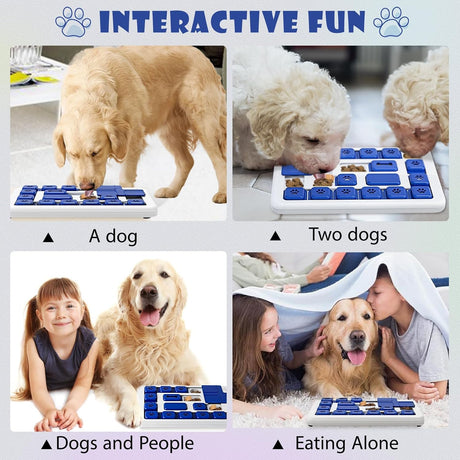 CARLA HOME Interactive Dog Puzzle Toy Slow Feeder Treat Dispenser for Dogs & Cats-2050057508600549379