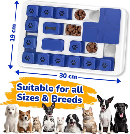 CARLA HOME Interactive Dog Puzzle Toy Slow Feeder Treat Dispenser for Dogs & Cats-2050057508600549381