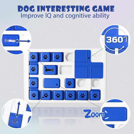 CARLA HOME Interactive Dog Puzzle Toy Slow Feeder Treat Dispenser for Dogs & Cats-2050057508600549382