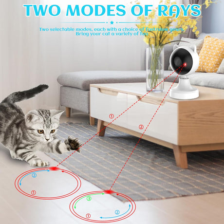 CARLA HOME Interactive Laser Toy for Cats with Adjustable Angle, USB Rechargeable & 2 Speed Modes-2050057508759932931