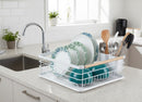 CARLA HOME Dish Drying Rack with Wooden Handles, Removable Cutlery Holder & Drainboard for Kitchen Countertop-2050057509250666501