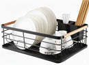 CARLA HOME Dish Drying Rack with Wooden Handles, Removable Cutlery Holder & Drainboard for Kitchen Countertop-2050057509401661440
