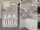 CARLA HOME Pull Out Dish Rack for Kitchen Cabinet with Slide Out Drawer Organizer for Plates, Bowls & Utensils-2050057509703651330