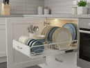CARLA HOME 2 Pack Pull Out Dish Rack for Kitchen Cabinet with Slide Out Drawer Organizer for Plates, Bowls & Utensils-2050057509863034881