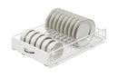 CARLA HOME 2 Pack Pull Out Dish Rack for Kitchen Cabinet with Slide Out Drawer Organizer for Plates, Bowls & Utensils-2050057509863034888