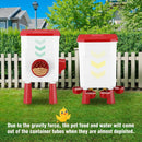 CARLA HOME Automatic Chicken Feeder Waterer Set with 8KG Food 7L Water Capacity for Coop, Chickens, Ducks, Quails (Red)-2050057513818263560
