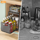 CARLA HOME 2- Pack Under Sink Organizer with Sliding Drawers & Height Adjustable for Kitchen Bathroom Cabinet Organization-2050057520453652485