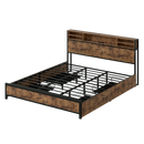 Levede King Bed Frame Industrial Storage LED Charing-2050056748445863944
