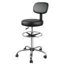 Levede Swivel Office Chair Ergonomic Stool Height Adjustable Footrest Backrest-2050056760940695560