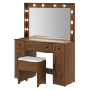 Levede Dressing Table LED Makeup Mirror Stool Set  Vanity Desk Cabinet 3 Drawers-2050056769220251657