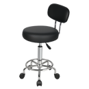 Levede Swivel Office Chair Round Rolling Stools PU Leather Height Adjustable-2050056760236052488