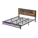 Levede King Bed Frame Storage Headboard Industrial-2050056748856905736