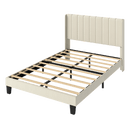 Levede Metal Wooden Bed Frame Queen Panel Plush Upholstered Mattress Platform-2050056770650509320