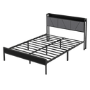 Levede Double Bed Frame Steel Base with Headboard Grey-2006732772936388616