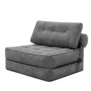 Levede Convertible Sofa Bed Foldable Single Sleeper Bed Compact Living Room Grey-2050056788195282952