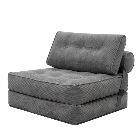 Levede Convertible Sofa Bed Foldable Single Sleeper Bed Compact Living Room Grey-2050056788195282952