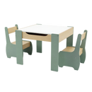 Levede Kids Table and Chairs Set 3-in-1 Chalkboard Storage Learning Dining Desk-2050056790908997640