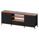 Levede TV Stand Cabinet Entertainment Unit Stand 140cm 5 Drawers Storage Shelves-2050056768209424393