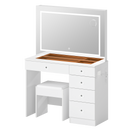 Levede Dressing Table LED Makeup Mirror Stool Set Vanity Desk 5 Storage Drawer-2050056769404801033