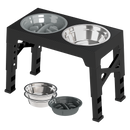 PaWz Elevated Dog Bowls 2 Stainless Steel Bowls and 1 Slow Feeder Bowl-2006732715726082056