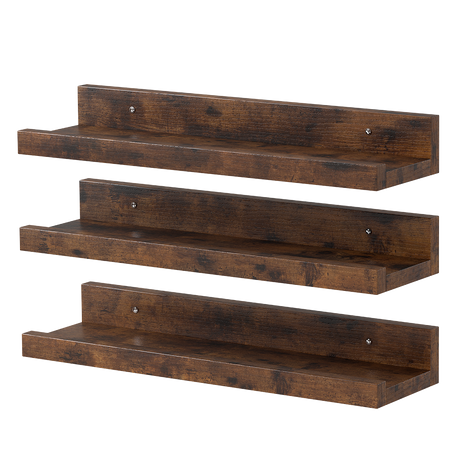 Levede Floating Shelves 3 Pack Wall Mounted Wood Storage Display Rack Room Decor-2050056792897097736