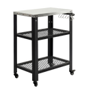 Levede Outdoor Kitchen Cart Mobile BBQ Grill Trolley Stainless Steel Prep Table-2050059021725077512