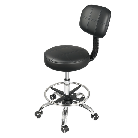 Levede Swivel Office Chair Low Back Round Rolling Stools Height Adjustable-2050056760663871496