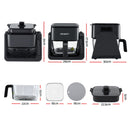 Devanti 2-IN-1 Air Fryer 5.5L Dual Zone Fryers Electric Cooker with Top BBQ Grill & Bot