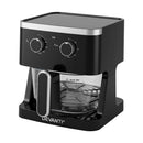 Devanti 4.5L Glass Air Fryer Kitchen Oven Knob Control 1350W Healthy Cooker Black