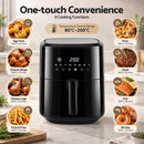 Devanti Air Fryer 6.5L 1700W Digital Touch 8 Presets Non-Stick Basket Black