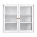 Artiss Buffet Cabinet Sideboard Wall Mounted Clear Display Storage 60cm White