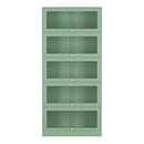 ArtissIn Buffet Sideboard Cupboard Cabinet Storage Mesh Doors Metal Green ELIA