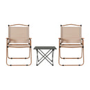 Weisshorn 3pc Camping Table Chair Set Outdoor Folding Aluminium Portable Picnic