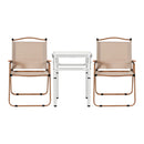 Weisshorn 3pc Camping Table Chair Set Outdoor Folding Aluminium Portable Picnic