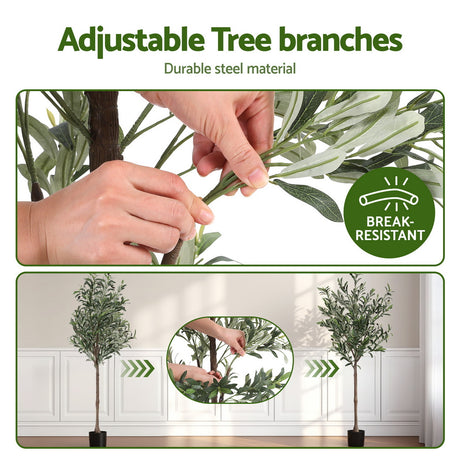 Artiss 155cm Artificial Olive Tree Faux Trees Indoor Decor Artificial Plants Lifelike Plant