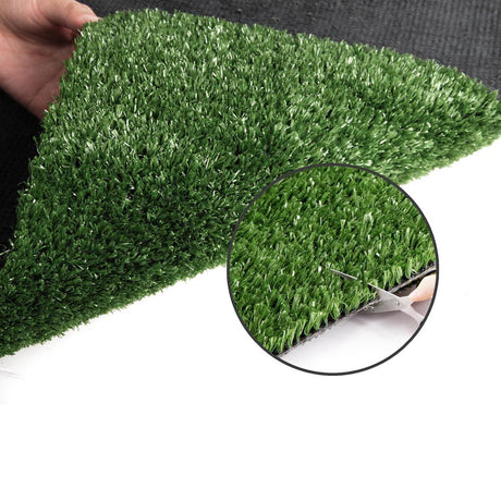 Prime Turf Artificial Grass 2mx10m 17mm Synthetic Fake Lawn Turf Plant Plastic Olive