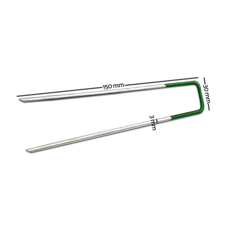Prime Turf Artificial Grass Synthetic Pins 100pcs Turf Pegs Heavy Duty Weed Mat Stakes Landscape