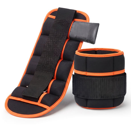 Everfit Adjustable Ankle Weights, 1 Pair (0.9-4.55Kg) Removable Sandbags for Women & Men, Wrist Weights & Leg Weights for Home Gym, Pilates, Walking, Strength Training