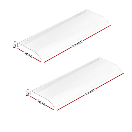 Instahut Window Door Awning 0.4mx2m Transparent