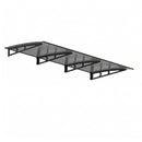 Instahut Window Door Awning Canopy 1m x 3m Grey Solid Sheet Metal Frame