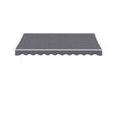 Instahut Retractable Folding Arm Awning Manual Sunshade 3.5M X 3M Grey