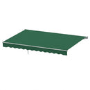 Instahut Retractable Folding Arm Awning Manual Sunshade 5Mx3M Dark Green