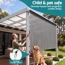 Instahut 3X2.5M HDPE Straight Drop Awning Outdoor Roller Blind Shade Screen Grey